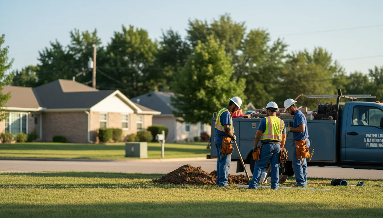 Residential water line and bathroom plumbing service in Brownsville, IN
